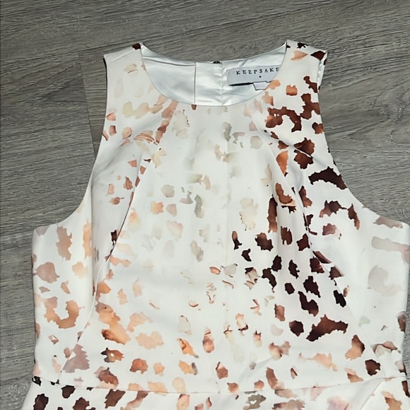 Keepsake Such Great Heights Brown and Ivory Print Dress - Picture 4 of 16